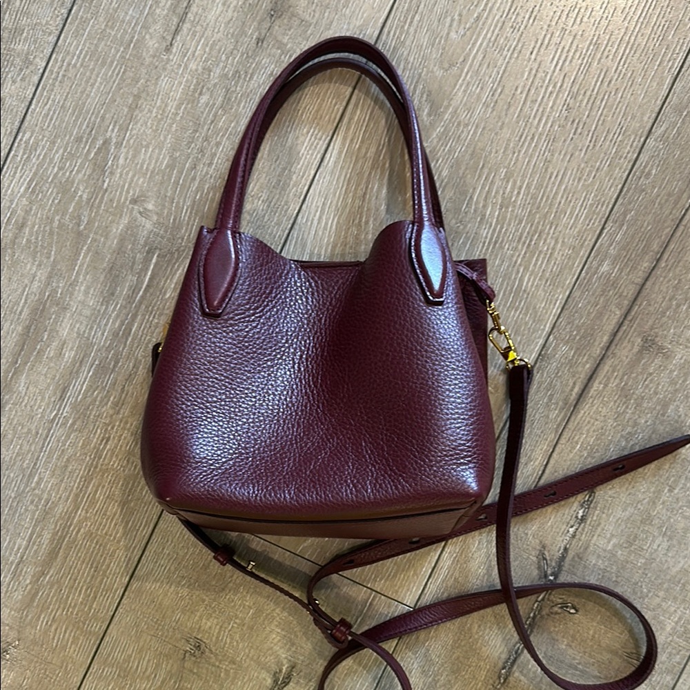 Madewell Mini Shopper Tote in soft grain pebbles leather